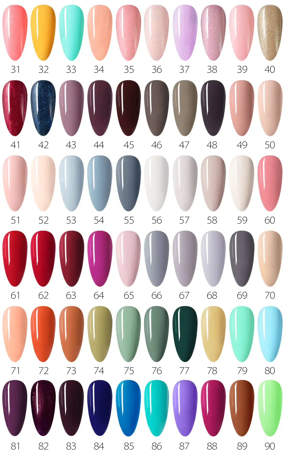 مجموعة أدوات طلاء أظافر فيناليزا VIP2 Venalisa VIP2 Color chart